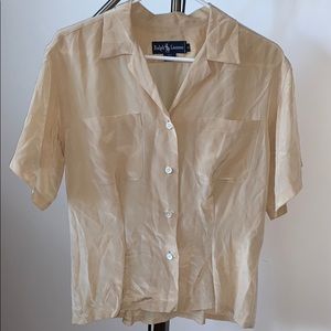 Ralph Lauren Silk Button Up Shirt